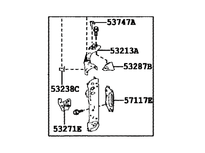 Lexus 53202-53909 Support Sub-Assembly, Ra