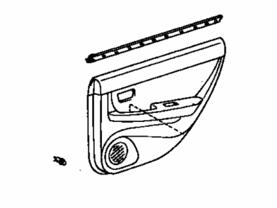 Lexus 67630-33370-G0 Board Sub-Assy, Rear Door Trim, RH