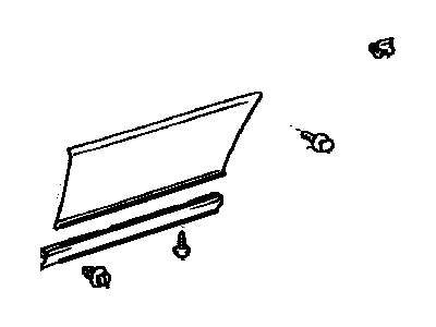 Lexus 75076-33060-D1 Moulding Sub-Assy, Rear Door, Outside LH