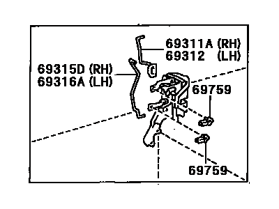 Lexus 69320-33030 Front Door Lock Assembly, Left