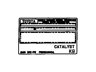 Lexus 11298-20100 Plate, Emission Control Information