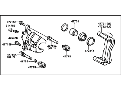 2001 Lexus ES300 Brake Caliper - 47730-33120