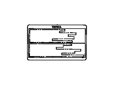 Lexus 42661-33340 Label, Tire Pressure Information