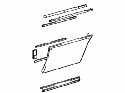 1990 Lexus ES250 Door Moldings - 75075-32010-03