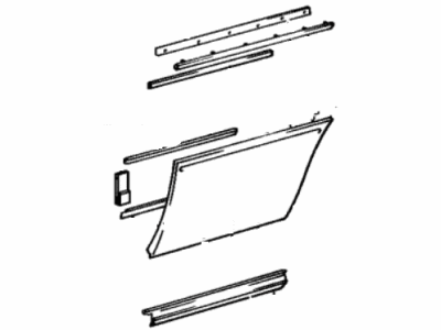 1990 Lexus ES250 Door Moldings - 75076-32010-03