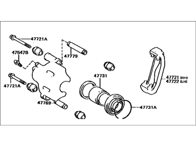 Lexus 47730-32100 Front Passenger Disc Brake Cylinder Assembly