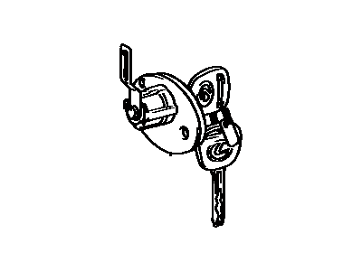 Lexus 69055-32260-05 Luggage Compartment Lock Cylinder & Key Set