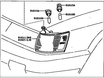 Lexus 81620-32160 Lamp Assy, Parking & Clearance, LH