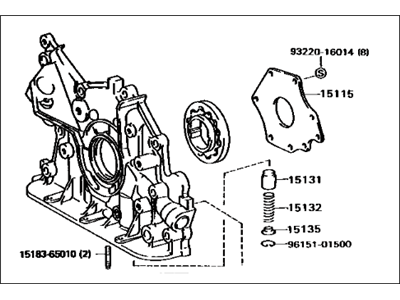 1991 Lexus ES250 Oil Pump - 15100-62020