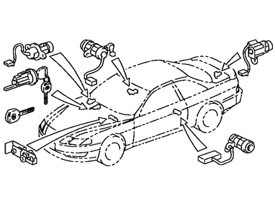 2000 Lexus SC300 Ignition Lock Assembly - 89073-24020