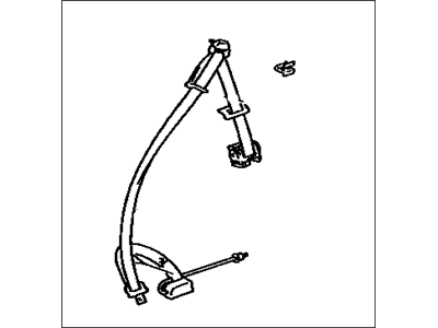 Lexus 73210-24100-03 Belt Assy, Front Seat Outer, RH