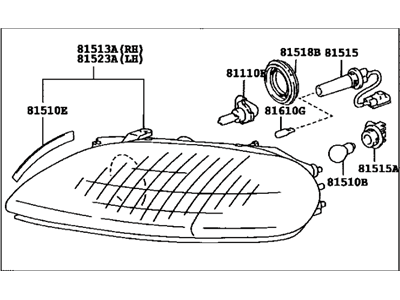 Lexus 81511-24042 Lamp Assy, Front Turn Signal, RH