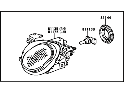 Lexus 81110-24052 Headlamp Assembly, Right