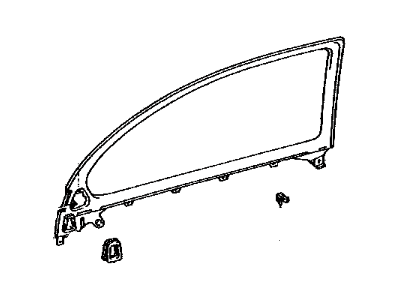 Lexus 67710-24010-E0 Panel Assy, Front Door Trim, Upper RH