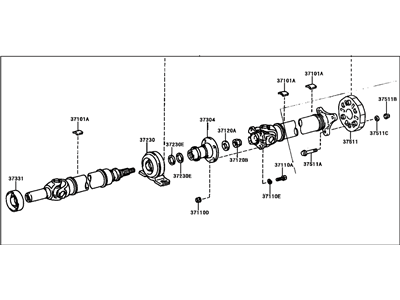 Lexus 37100-24371 Shaft Assy, Propeller W/Center Bearing