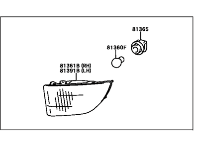 Lexus SC400 Side Marker Light - 81390-24021