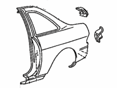 Lexus 61611-24121 Panel, Quarter, RH