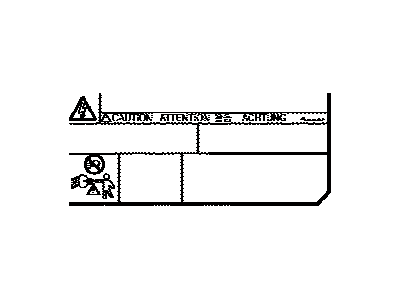 Lexus 74533-47010 Label, Headlamp Voltage Caution