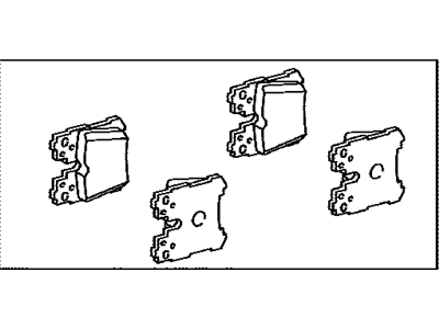 Lexus 04466-0W020 Rear Disc Brake Pad Kit