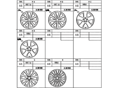 Lexus 42611-50540 Wheel, Disc