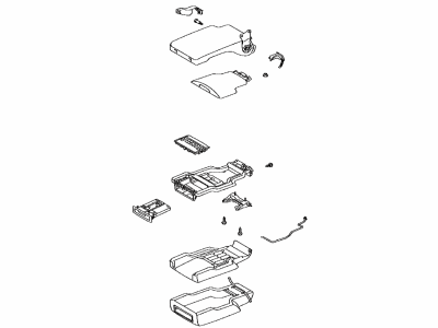 Lexus 72830-60360-A1 Rear Seat Armrest Assembly, Center