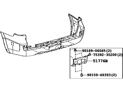 Lexus 52159-6A901 Rear Bumper Cover, L/C