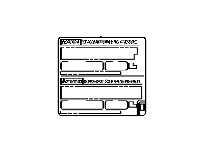 Lexus 88723-60740 Label, Cooler SERVIC