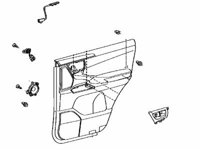 Lexus 67640-60F20-C2 Panel Assembly, Rear Door