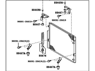 Lexus 88460-60560 CONDENSER Assembly