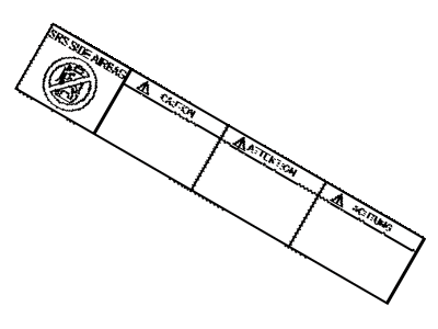 Lexus 74596-60010 Label, Side Air Bag Caution