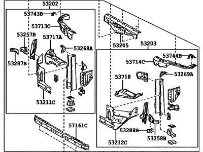 Lexus LX570 Radiator Support - 53201-60271