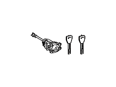 Lexus 69052-60300 Door Lock Cylinder & Key Set, Left