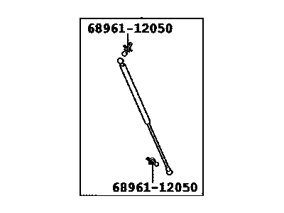Lexus 53440-69155 Hood Support Assembly, Right