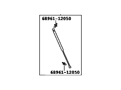 Lexus 53450-69155 Hood Support Assembly, Left