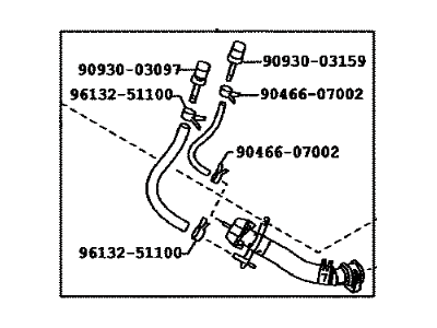 Lexus 48931-60010 Hose, Height Control Cap To Reservoir