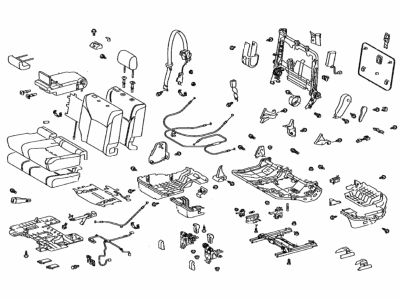 Lexus 71400-60T80-A0 Seat Assy, Rear LH