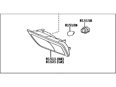 Lexus 81520-60460 Lamp Assembly, Front Turn Signal