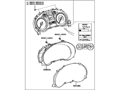 Lexus Instrument Cluster - 83800-6BT30