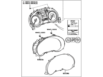 Lexus 83800-60S70 Meter Assy, Combination