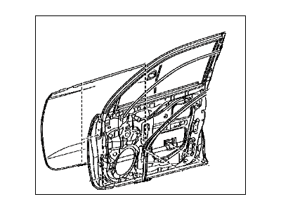 Lexus 67001-60720 Panel Sub-Assembly, Front Door Inside