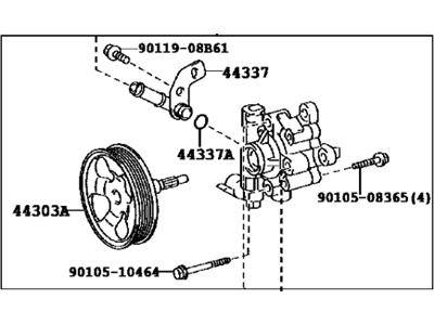 2013 Lexus GX460 Power Steering Pump - 44310-60570