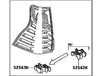 Lexus 81561-60841 Lens & Body, Rear Combination Lamp