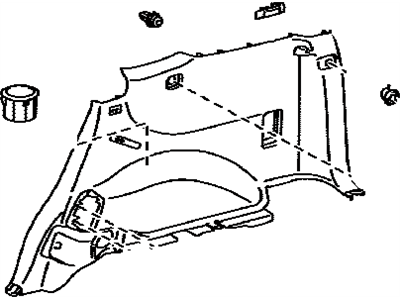 Lexus 64730-60230-E0 Panel Assembly, Deck Trim