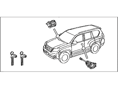 Lexus 69005-60A40 Cylinder & Key Set