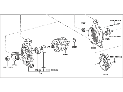Lexus 27060-38090 Alternator Assembly With Regulator