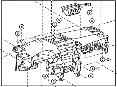 Lexus 55401-60937-C1 Pad Sub-Assembly, Instrument