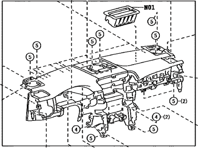 Lexus 55401-60940-C0 PAD SUB-ASSY, INSTRU