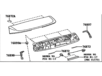 Lexus 76085-60082-C1 Spoiler Sub-Assy, Rear