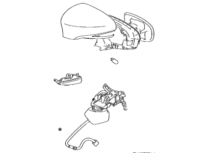 Lexus 87940-33B90-B1 Mirror Assembly, Outer Rear