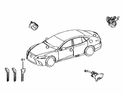 Lexus 69005-50E20 Cylinder & Key Set